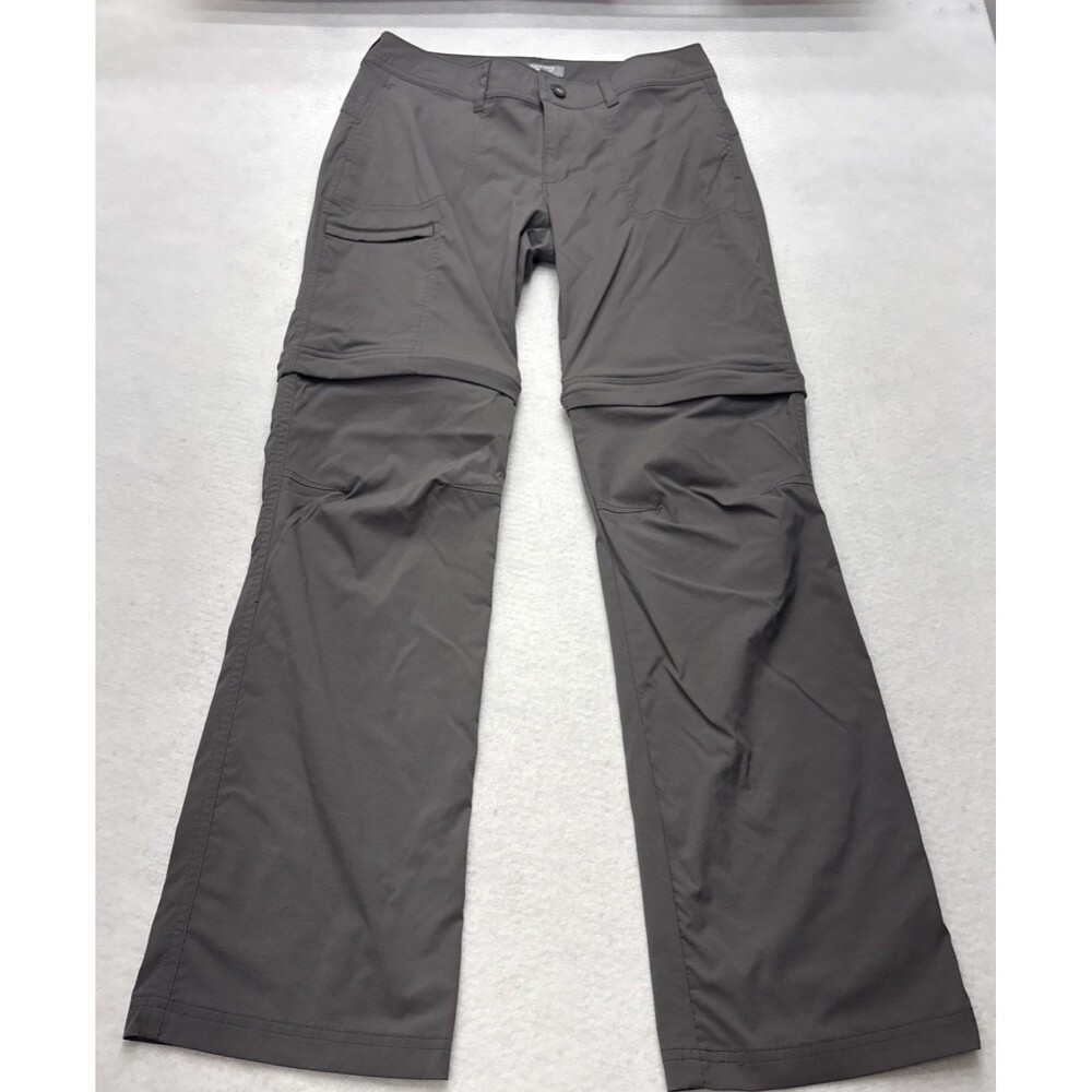 Gander Mountain Guide Series Hiking Pants Womens 4 Grey Convertible Zip Off
